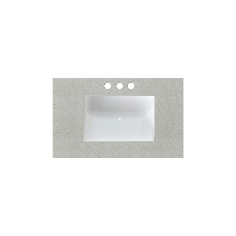 MagickWoods 31" Single Bathroom Vanity Top in Gray with Sink