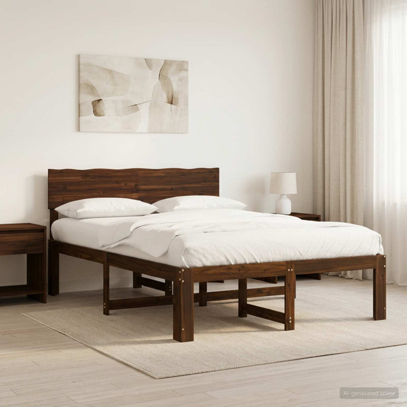 Bed, Small Double (4'), Dark Brown