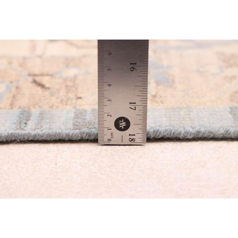 Tapis bleu moderne Oushak 9 pi 0 po x 11 pi 10 po