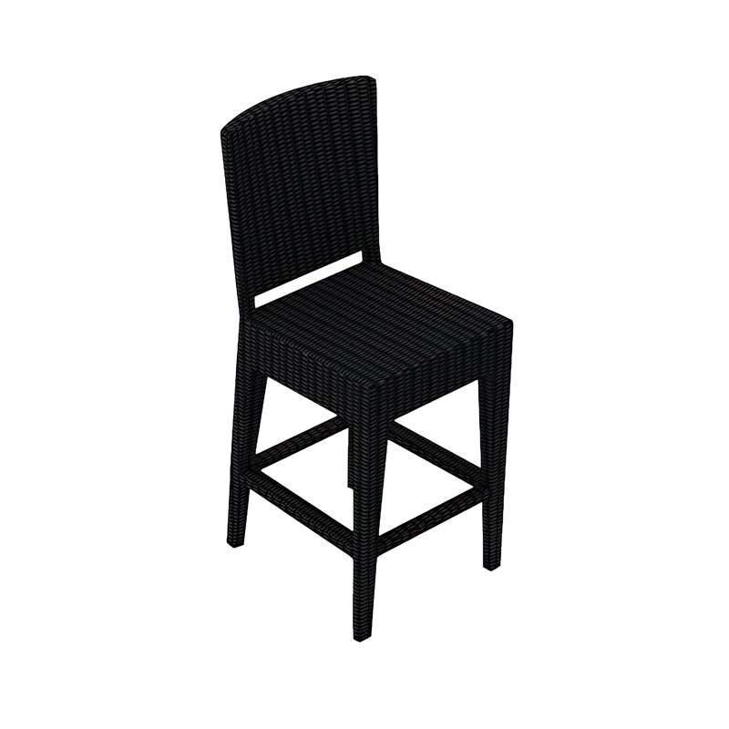 Urbana Outdoor Bar Stool, Canvas Natural Sunbrella® Canvas, 28.75" H