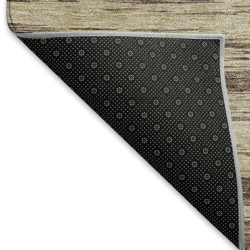 Premium Machine Washable Prisco Brown Rug, Rectangle 8' x 10'