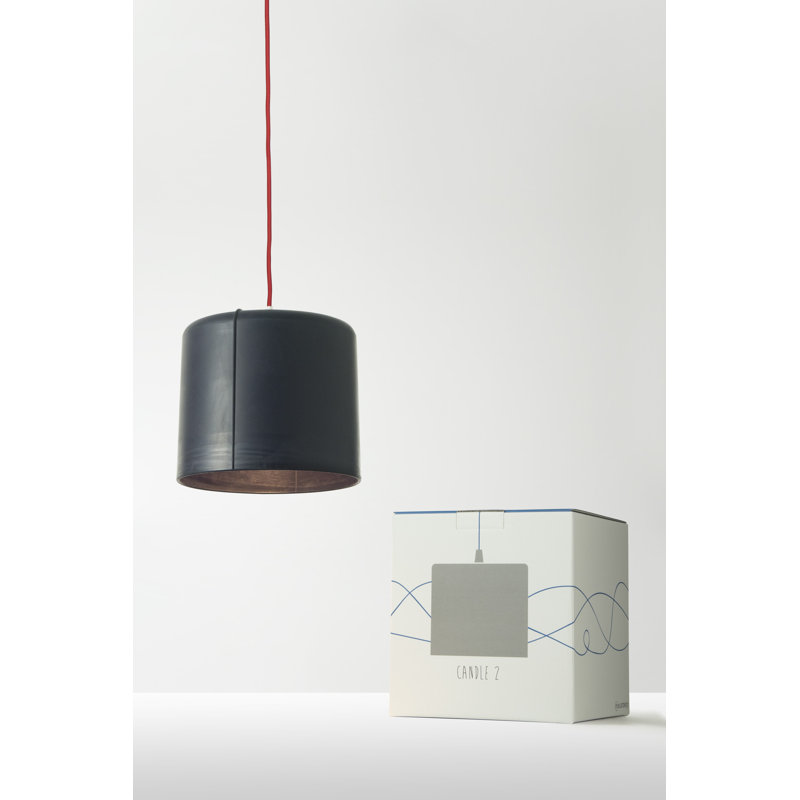 Be.pop 1 - Light Cylinder Pendant, Black, Red