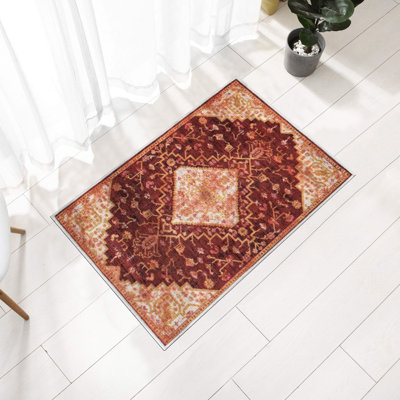 Tapis rectangulaire rectangulaire avec envers antidérapant