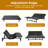 Queen adjustable smart base: zero gravity frame with usb ports & nightlights - remote control, black finish