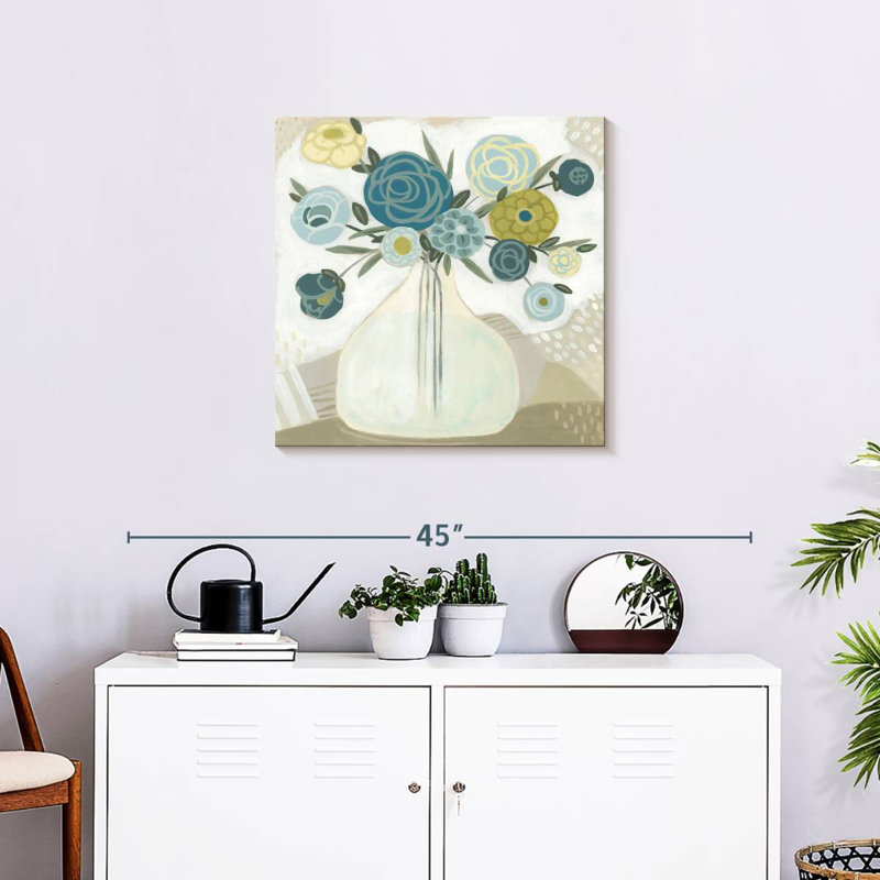Blue Bohemian Bouquet II, H 24 po x l 24 po