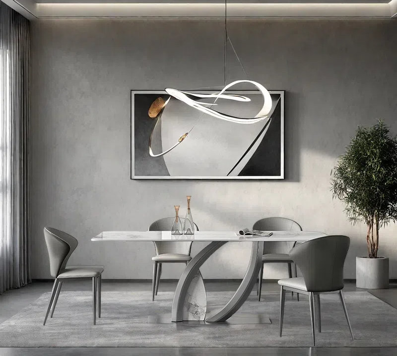 Ensembles de table de salle à manger légers et luxueux., H 29,53 po x L 70,87 po x l 35,43 po