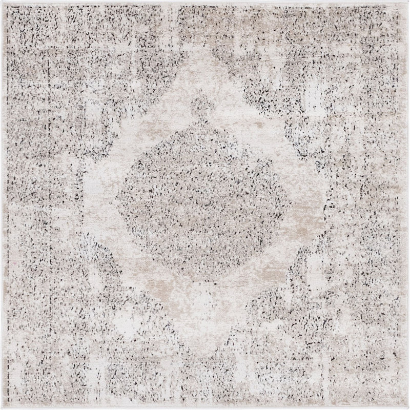 Geddis Ikat Indoor Rug, Square 4'