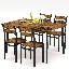 Ensemble de table de salle à manger pour 4, table de cuisine et chaises de 5 pièces, ensemble de 4, table de salle à manger avec 4 chaises pour petit espace, cuisine, coin repas, coin repas