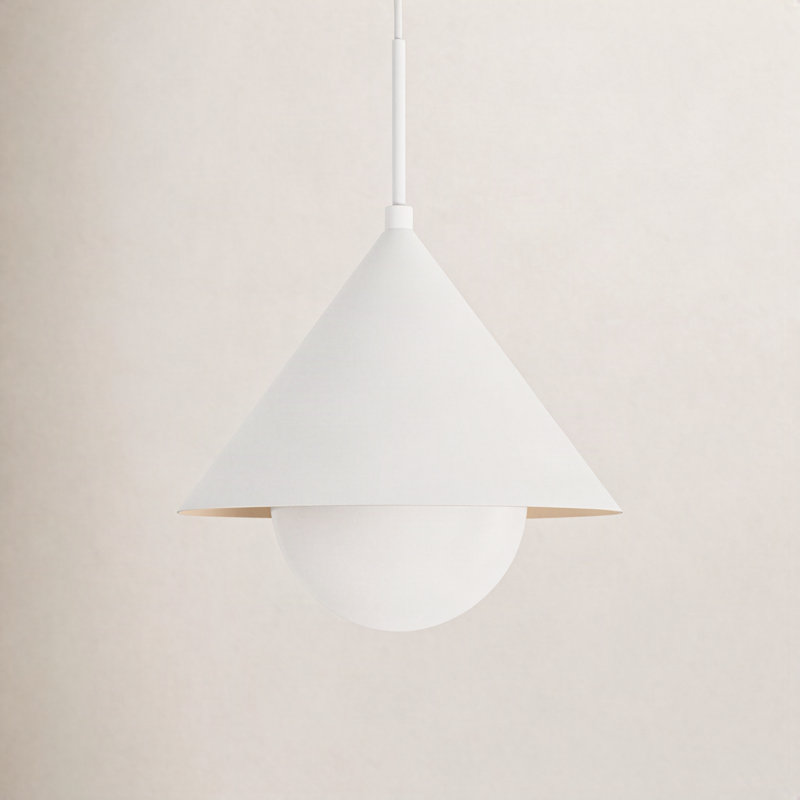 Ireland 1 - Light Cone Pendant, White/Opal Glass