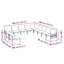 Garden Sofa Set with Cushion Steel Outdoor Furniture Patio Lounge
