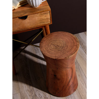 Tabouret décoratif sablier en bois Maymie
