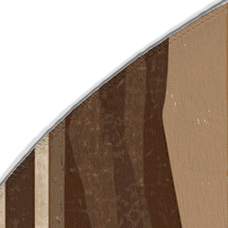 Tapis intérieur et extérieur Crimson Ridge, Rond 5 pi