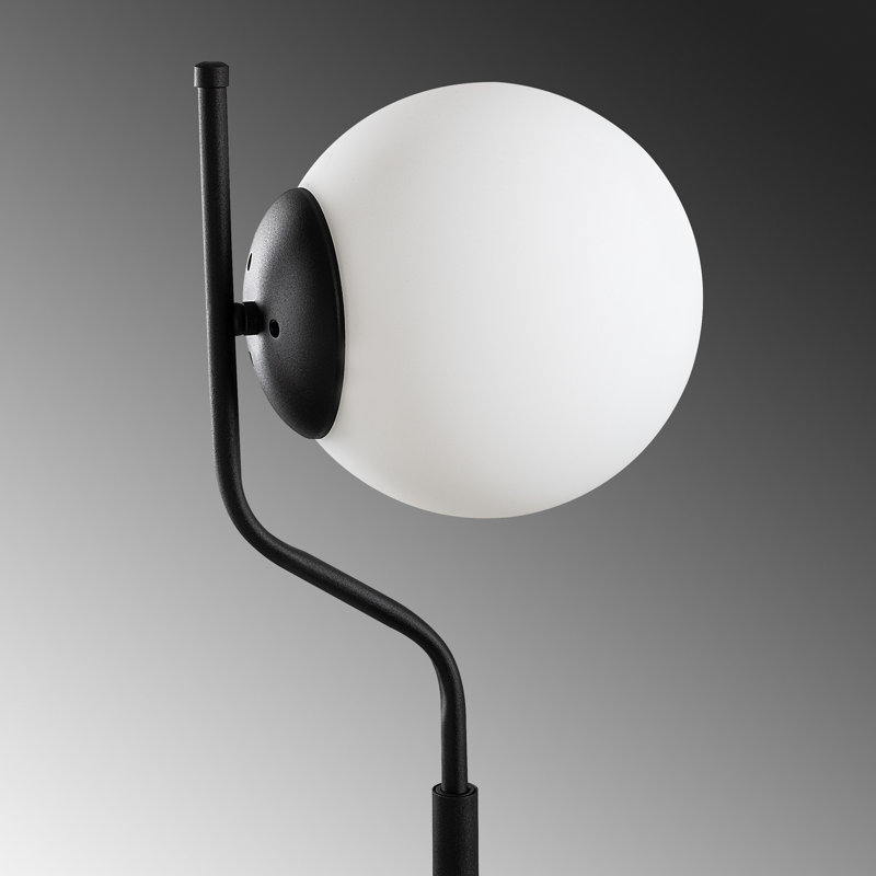 Stylish Metal Floor Lamp, Black, 11.8 x 11.8 x 66.1 inches | Base Plate Ø11.8 inches, Cable Length 98.4 inches, On/Off Switch on Cable | E27 Socket (Max 40W, Bulb Not Included) | Modern & Elegant Design for Home & Office