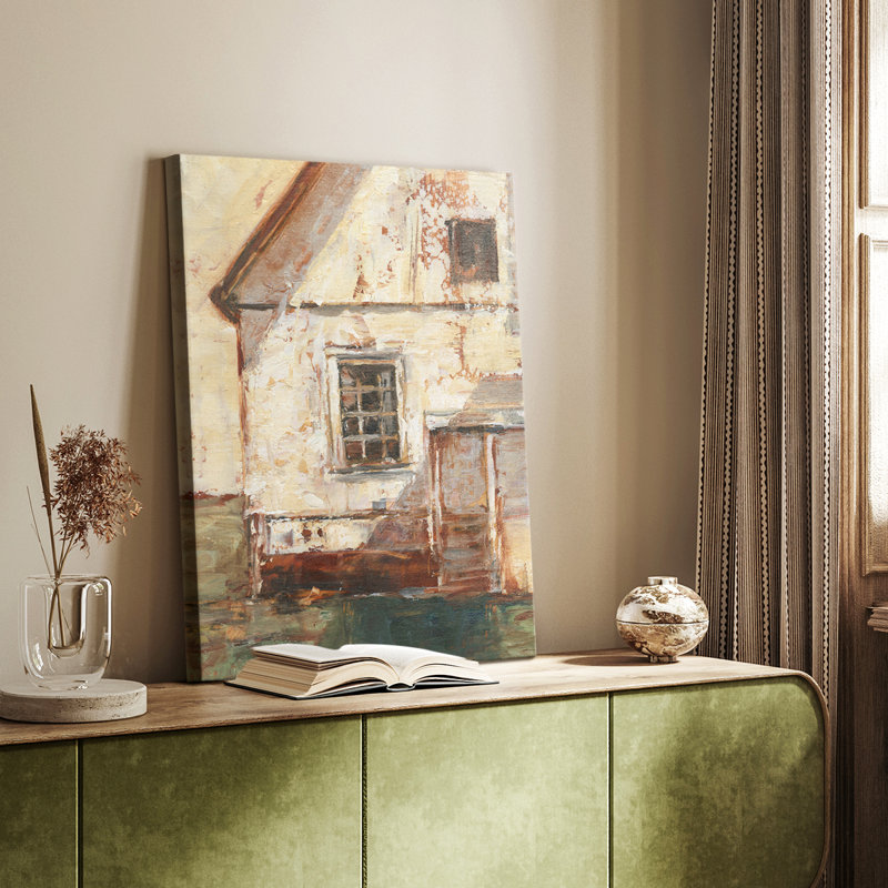 Sunlit Barn II -Custom Wrapped Gallery Cavas, 12" H x 8" W