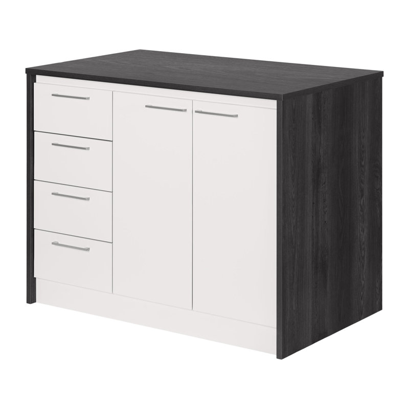 Myro 47.25'' Wide Kitchen Island, Gray Oak