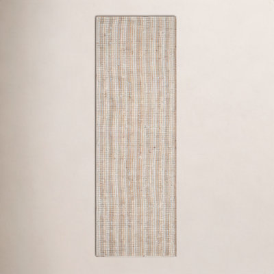 Alda Gray Natural Hand-Woven Striped Jute Rug