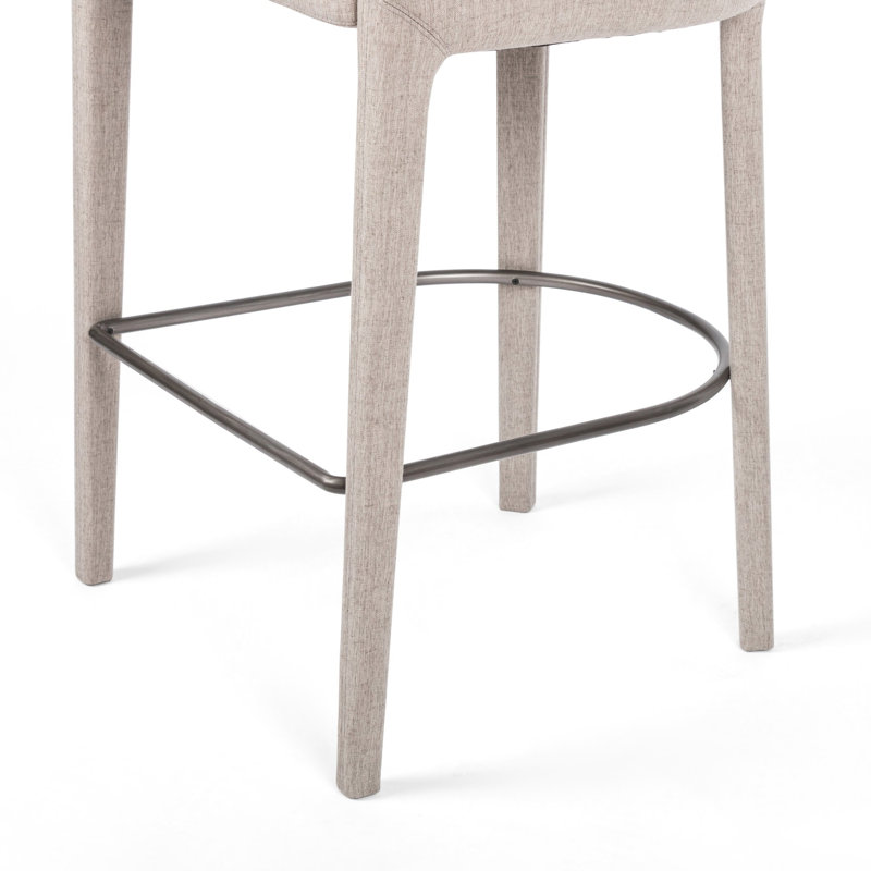 Hawkins Stool, Bar Stool (30.51" Seat Height), Savile Flannel/Polyester Blend