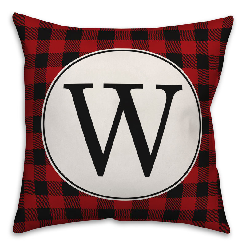Plaid Throw Pillow, W