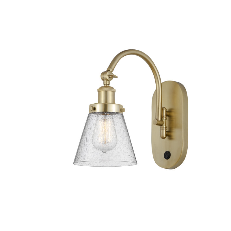 Shauna Swing Arm Sconce, No Bulb Included, Satin Gold