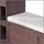 Banc de rangement tout-en-un avec coussin, compartiments, tiroirs et tablettes ouvertes, banc de rangement pour couloir, vestibule, salon (espresso)-129931427