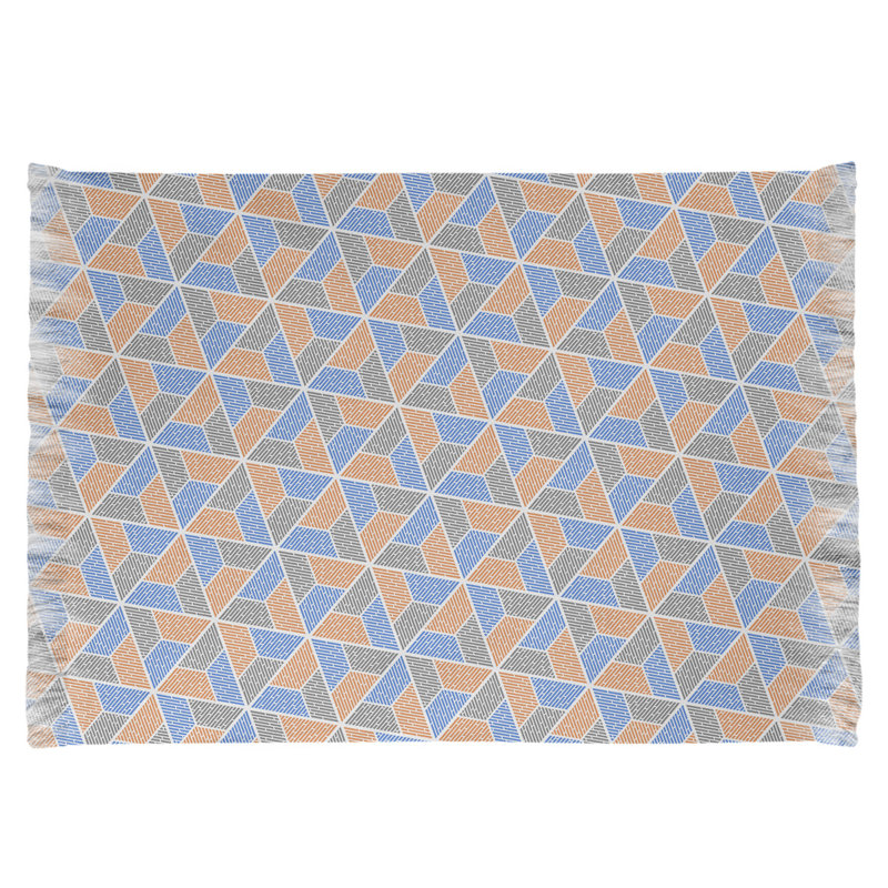 Tapis bleu/orange/brun trapèzes Mcguigan, Oui