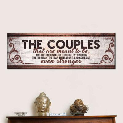 The Couples Quote Wall Sign Canvas Print