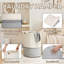 Panier à linge en corde de coton, avec poignées en perles de bois, rangement pour vêtements, couvertures, poupées, etc., portable, plié, 72 L, gris et blanc-646430374-646430372