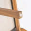 Chaise de salle à manger, ensemble de 2, structure en teck et textile beige