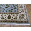 Tapis de la zone en laine bleu/beige 8 pi x 10 pi 1 po one-of-kind à la main noué la Beane