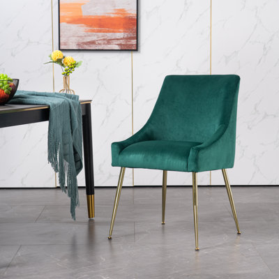 Chaise rembourrée en velours Ceilean
