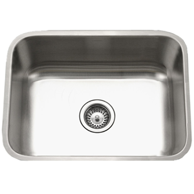 Eston Undermount Stainless Steel Single Bowl Kitchen Sink, 18 Gauge