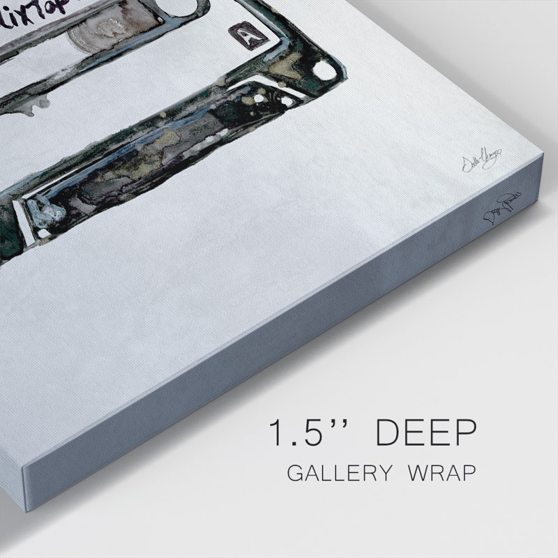 «Retro Cassette I» sur toile, H 8 po x l 8 po x P 1,5 po