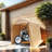 7X8 Ft Outdoor Gazebo Storage For Bike - Water , Blocking, Snow, 1.65 Inch Powdered Steel Tube And Reinforced Ground Pegs Anchors Wind Ropes 2 Rolling Doors Ventilation Windows Button Connection