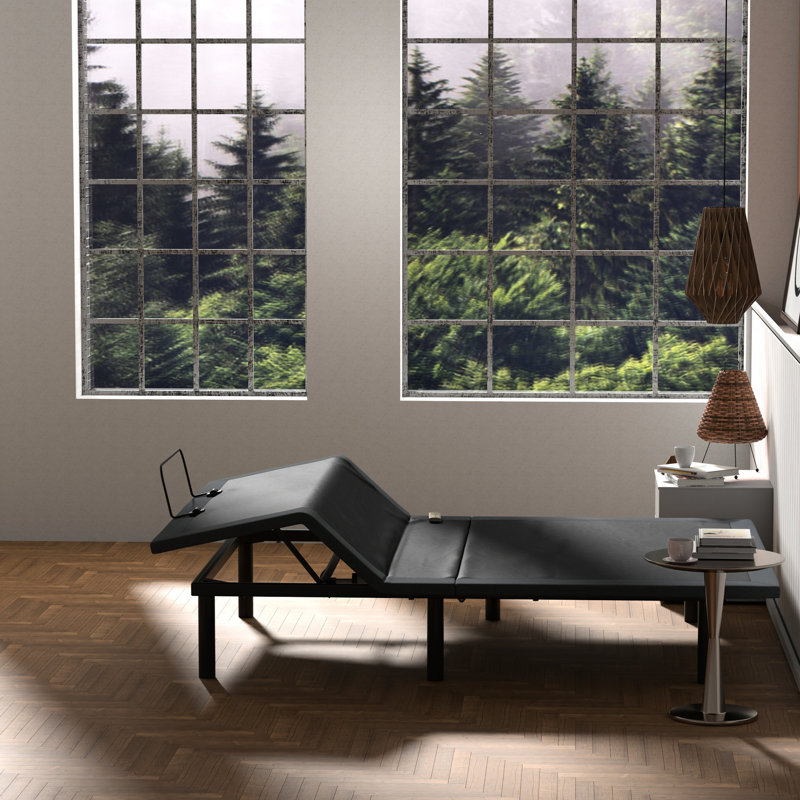 Os4 Queen-size Adjustable Bed Base With Head And Foot Position Aspect, Wireless Remote, Robust Build, Center Folding, Easy Assembly Offspring, Black Grey Queen - & Function, Structure, Profile, Gray