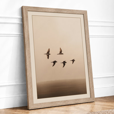 Birds in Flight Minimalist - Framed Print