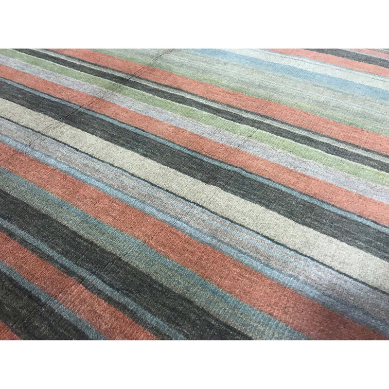 Hand-Knotted High-Quality Orange Area Rug