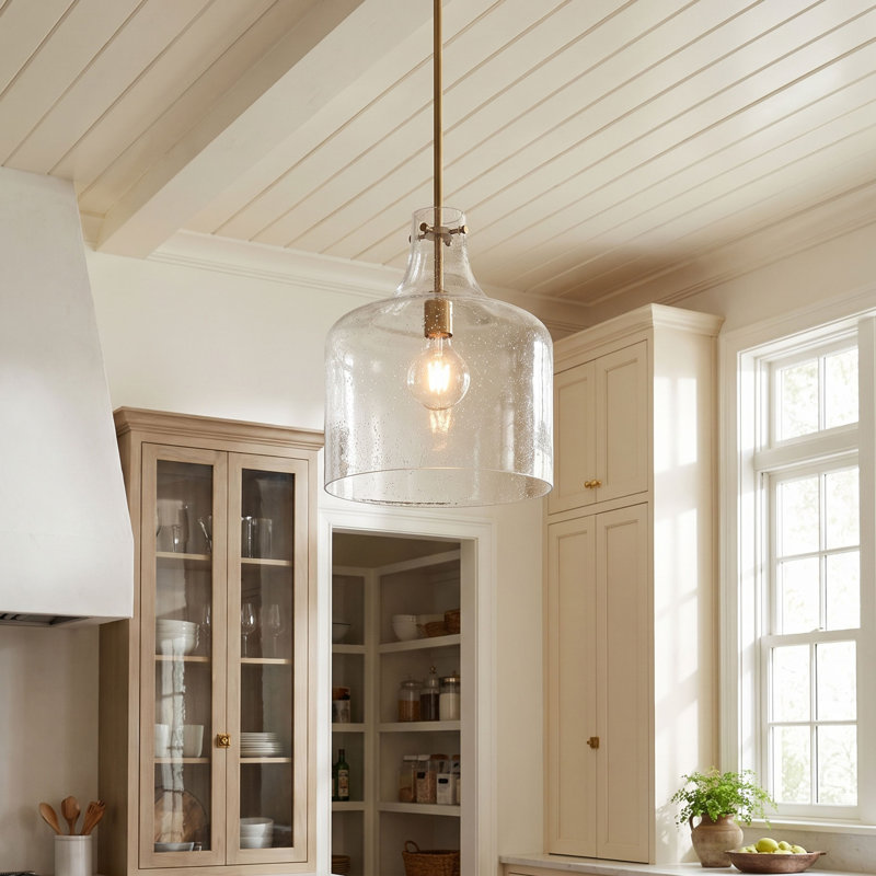 Independent 1 - Light Single Pendant, Aged Brass