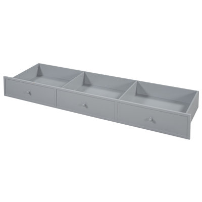 Gray Wooden Daybed With Ports And Desk - Pine Frame For Efficient Bedroom Use 3 Spacious Drawers, Port Made