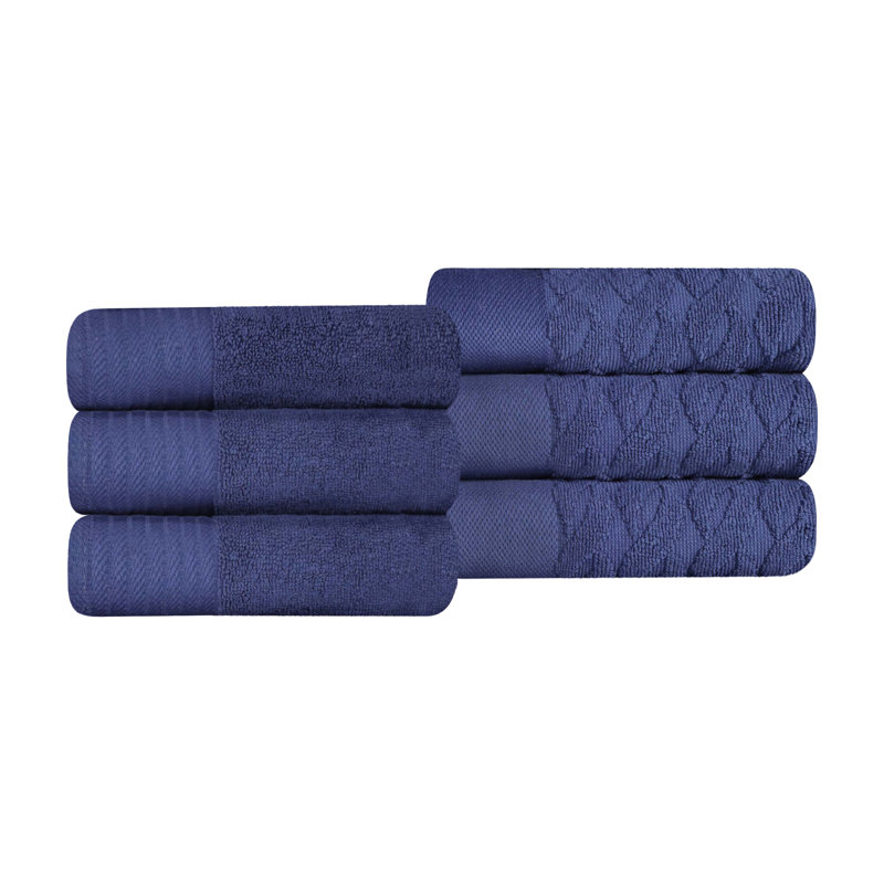 Ensemble de serviettes en coton 6 pièces Rodmur, Marine