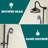 Topcraft 8-Inch Wall-Mounted Rain Shower System With Handheld Showerhead