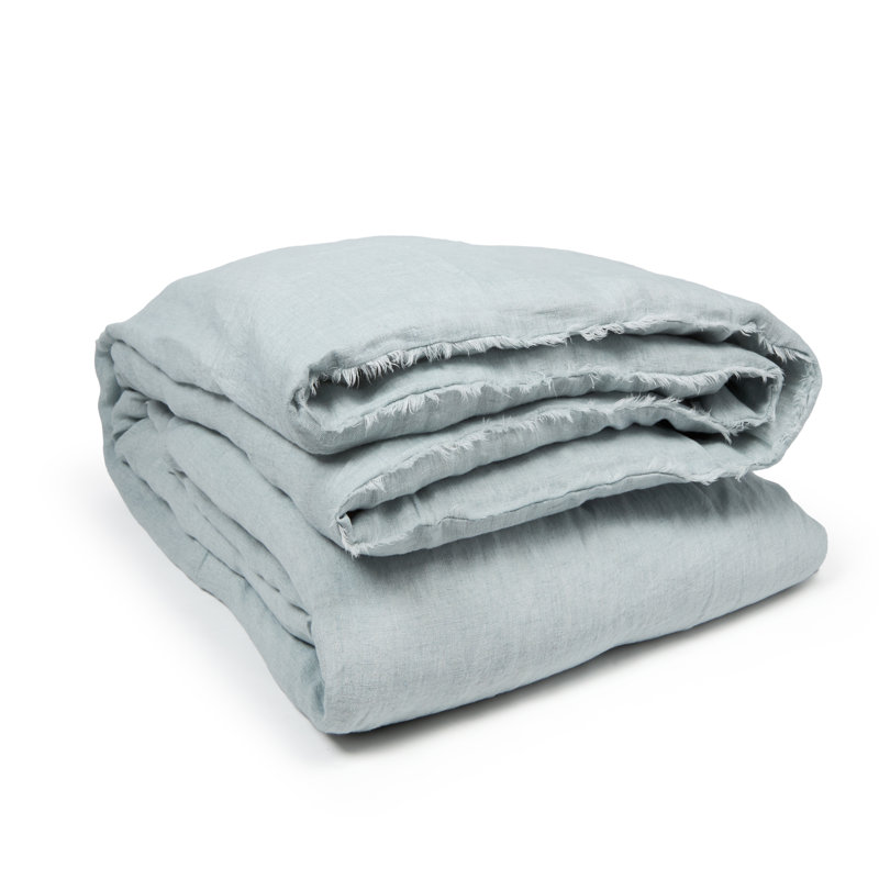 Hunter Linen Duvet Cover, Queen Duvet Cover, Light Blue