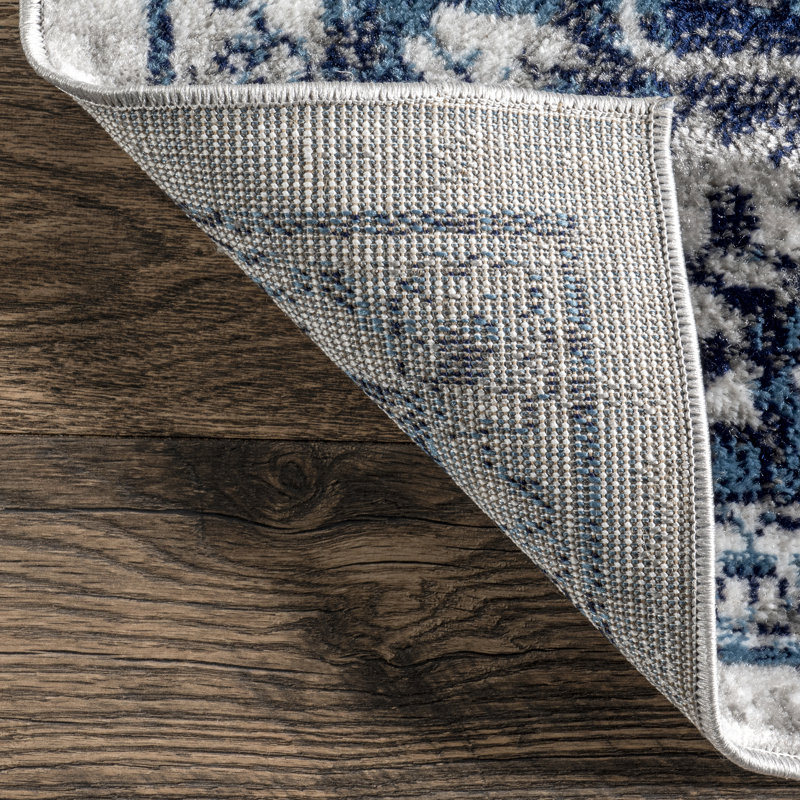Doron Oriental Blue Area Rug, Runner 2'8" x 8'