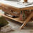 Modern simple rock slab log tea table