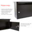 Mersey Wall Mounted Galvanised Steel Lockable Weatherproof Post Box - 39x35x20cm-64111964