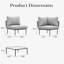 Ensemble de meubles de patio en aluminium 9 pièces Latitude Run®, canapé modulaire moderne avec table basse et coussin épais-1365135404