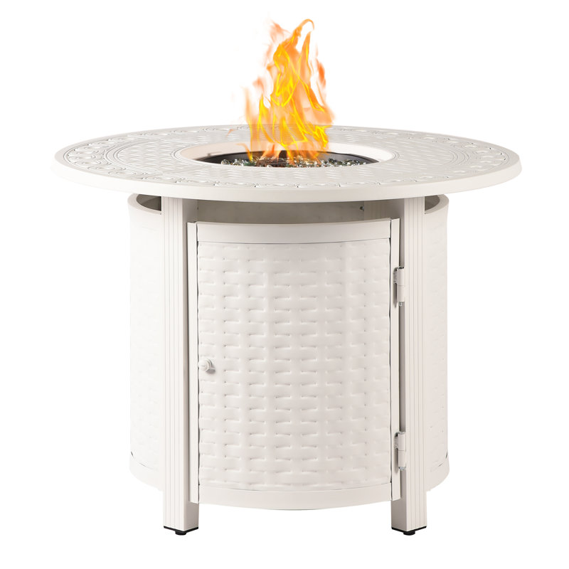 Table foyer au propane en aluminium Eastpointe, Blanc