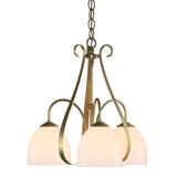 Sweeping Taper 3 - Light Shaded Classic/Traditional Chandelier