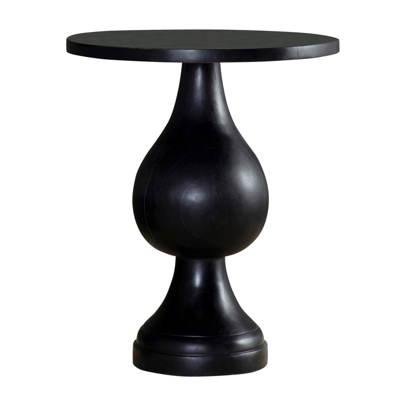 Serena Solid Wood End Table, Black Stain