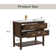36" Walnut Single Sink Bathroom Vanity with Solid Surface Composite Top