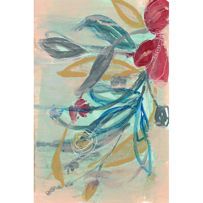 Tropical Bouquet II by Jennifer Goldberger - Wrapped Canvas Painting, Wrapped Canvas, 30 cm H x 20 cm W